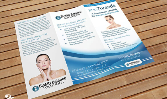 Cosmetic Medical Beauty Care Trifold Brochure Design 2